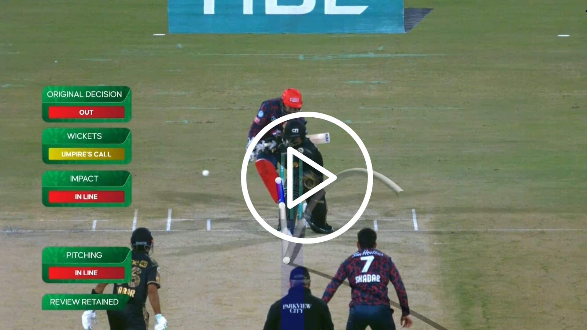 [Watch] Shadab Khan's Twin Strikes In Single Over Rattles Babar Azam's & Co. In PSL 2024